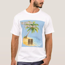 Urlaubs-Auszeit Tropischer Strand Herren T-Shirt