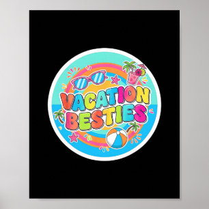 Urlaubs-Besties Bunte Strand-Kreuzfahrt-Ferien-Des Poster