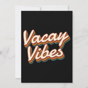 Urlaubs-Vibes Vintage Männer Frauen Kinder Sommer Einladung