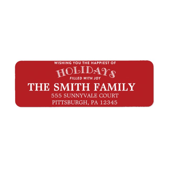 Urlaubsanschrift (Vorne)