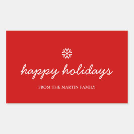 Urlaubsaufkleber - Feiertage Weihnachten Weihnacht Rechteckiger Aufkleber