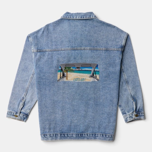 Urlaubsdesign  jeansjacke (Rückseite)