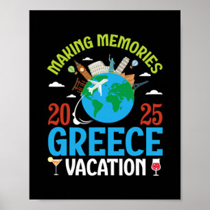 Urlaubserinnerungen in Griechenland 2025 Reise Paa Poster