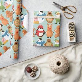 Urlaubsgang | Weihnachtsfeiertage Geschenkpapier