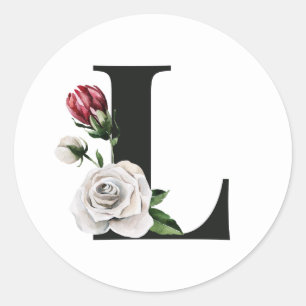 Urlaubsinitiative für Winterferien Buchstabe L Runder Aufkleber