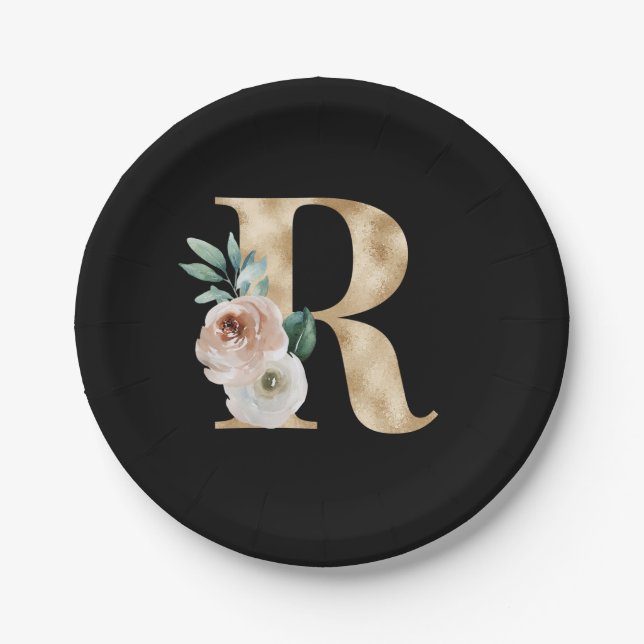 Urlaubsinitiative für Winterferien Buchstabe R Pappteller (Vorderseite)