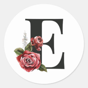 Urlaubsinitiativen für Winterferien Buchstabe E Runder Aufkleber