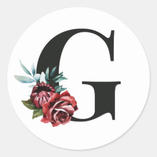 Urlaubsinitiativen für Winterferien Buchstabe G Runder Aufkleber