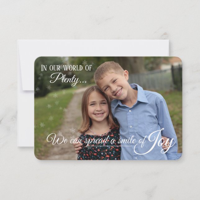 Urlaubskarte - Freude verteilen Einladung (Vorderseite)