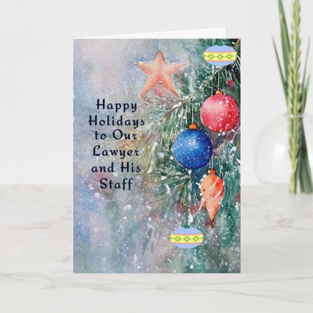 Urlaubskarte für Anwälte und Angestellte Karte (Vorderseite)