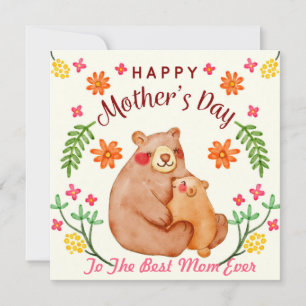 Urlaubskarte für die Mutter-Day-Bears Feiertagskarte