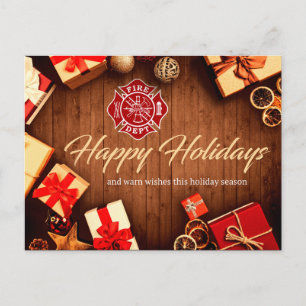 Urlaubskarte für Feuerwehrleute Postkarte