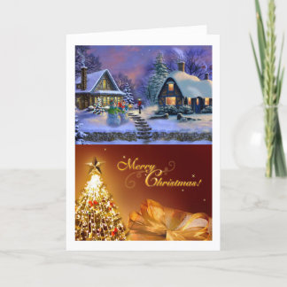 Urlaubskarte für Freude und Liebe Feiertagskarte