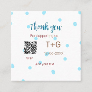Urlaubskasse Hinzufügen Q R Code Paar Name Hochzei Quadratische Visitenkarte