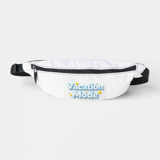 Urlaubsmodus 3D Puffy-Typografie-Taillentasche Bauchtasche (Vorderseite)
