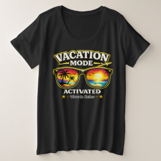 Urlaubsmodus aktiviert Reiseoutfit Plus Size Te Große Größe T-Shirt