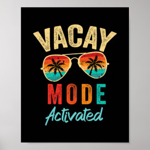 Urlaubsmodus aktiviert Urlaub Sommer Kreuzfahrt Re Poster
