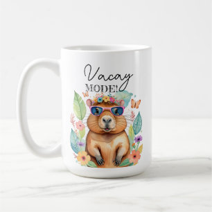 Urlaubsmodus Capybara Tropisch Lustiger Becher Kaffeetasse