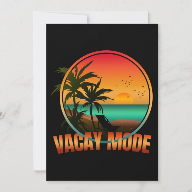 URLAUBSMODUS  EINLADUNG (Vorderseite)