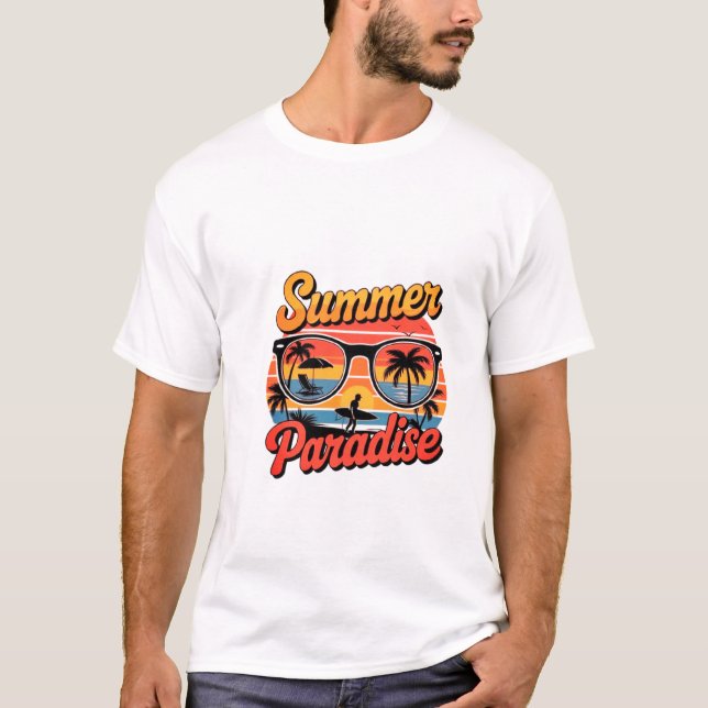 Urlaubsmodus On - Summer Island Design T-Shirt (Vorderseite)