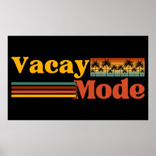 URLAUBSMODUS PALMENBAUM FAMILIENURLAUB POSTER