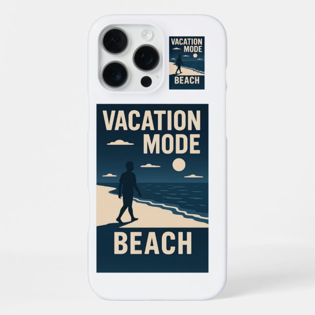 Urlaubsmodus Strand iPhone Hülle (Rückseite)