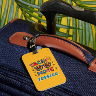 Urlaubsmodus Tropisches Reise-Retro-Strand Gepäckanhänger