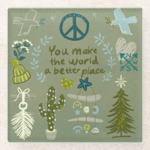 Urlaubsnachweis Liebe Strandherberge Geschenk Glasuntersetzer