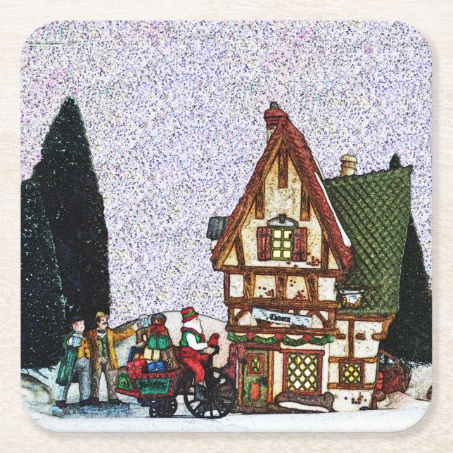 Urlaubsorte Rechteckiger Pappuntersetzer (Vorderseite)