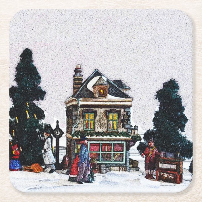 Urlaubsorte Rechteckiger Pappuntersetzer (Vorderseite)