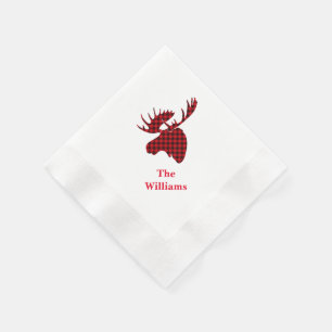 Urlaubspapier Napkins-Karierte Elche Serviette