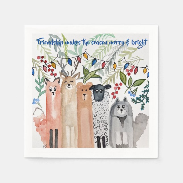 Urlaubspapier Napkins, Standardcocktail Serviette (Vorderseite)