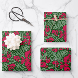 Urlaubspapier Wild Florals - Grünbuch Geschenkpapier Set
