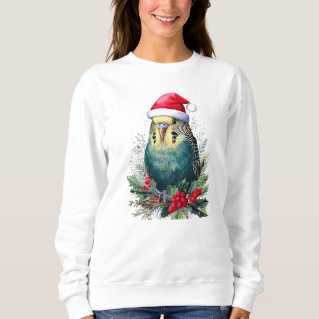 Urlaubsparadies in Weihnachtsmannmütze Sweatshirt (Vorderseite)
