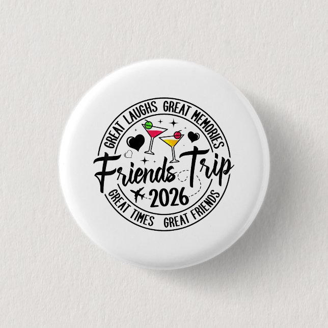 Urlaubsreise 2026 Freunde Zusammenpassende Gruppe Button (Vorderseite)