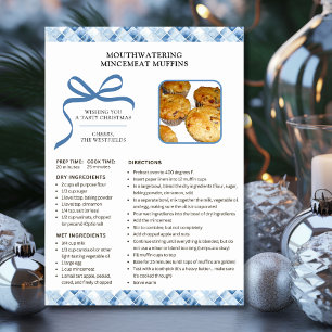 Urlaubsrezeption Mincemeat Muffins Weihnachtskarte Feiertagskarte