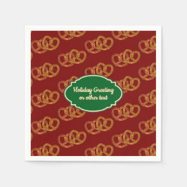 Urlaubssaison - Weihnachtsfarben Knottiertes Brot Serviette