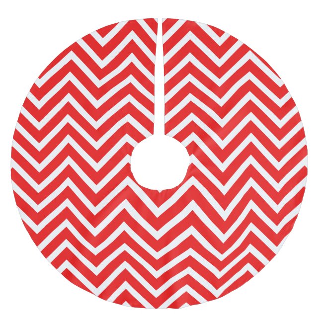 Urlaubssaison Zickzack Muster Polyester gebürstet  Polyester Weihnachtsbaumdecke (Vorderseite)