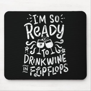 Urlaubsshirt Sommer Wein Tee Flip Flops Männer Fra Mousepad