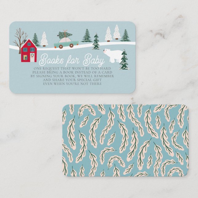 Urlaubsstadt/Village Blue Baby Dusche Buchungsanfr Begleitkarte (Vorne/Hinten)