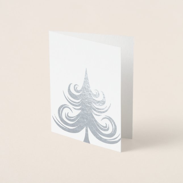 URLAUBSSTASHEN Weihnachtskarte Silver Folienkarte (Vorderseite)