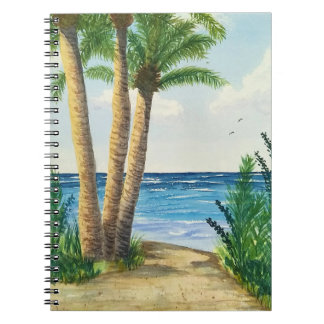 Urlaubstagebuch, Strand, Tagebuch, Spiralnotizbuch Notizblock