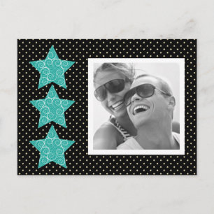 Urlaubstars-Foto Postkarte {schwarz}