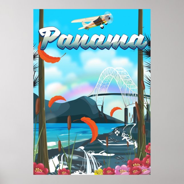 Urlaubstext Panama River Poster (Vorne)