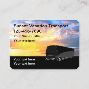 Urlaubstransport Vermietung Bus Visitenkarte