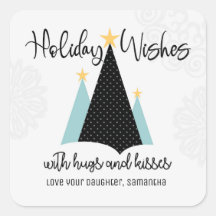 Urlaubswünsche mit Hugs und Kisses Sticker Tag