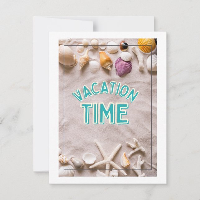 Urlaubszeit Feiertagskarte (Vorderseite)