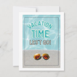 Urlaubszeit, lass uns gehen feiertagskarte