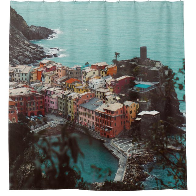 Urlaubsziel Duschvorhang (Vorderseite)