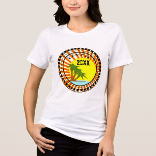 Urlaubsziel Hawaii mit Jahr Tri-Blend Shirt